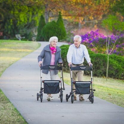 EQUIPMED EasyStride Quick-Fold Aluminium Rollator - Titanium - Image 5