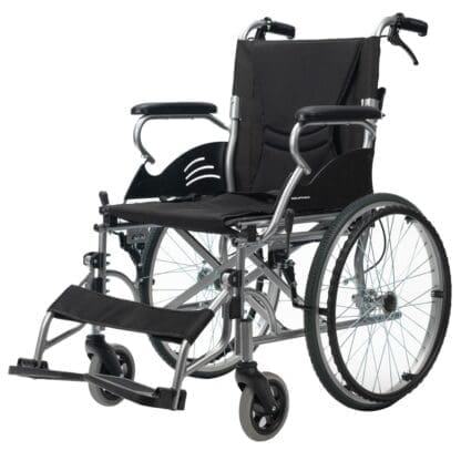 EQUIPMED SmartLine 20" 100kg Capacity Light-Weight Quick-Folding  Wheelchair - Black